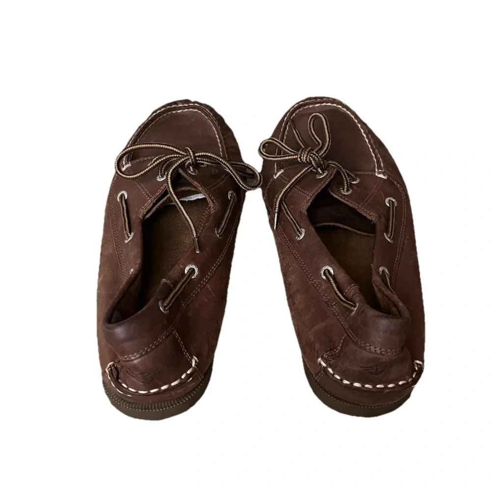 DOCKERS Men's Vargas Leather Chocolate brown Boat Shoe Preppy Fishermen Angler